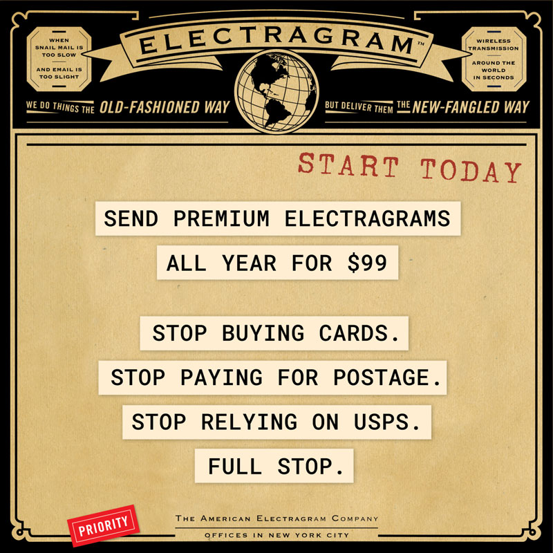 Send Free Premium Electragrams Today